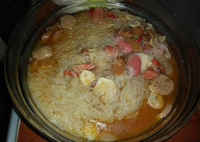 Resep: Sohun kuah plus sosis dan bakso Istimewa