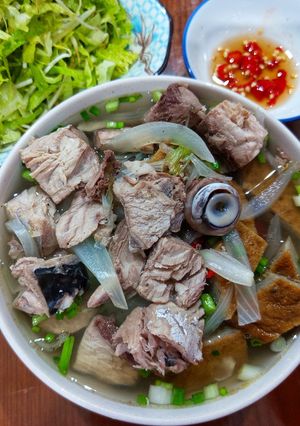 Hình của món Bún cá ngừ - bún cá dầm.