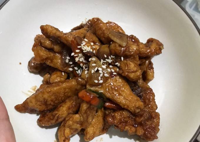 Chicken/ayam teriyaki saori ala tik tok