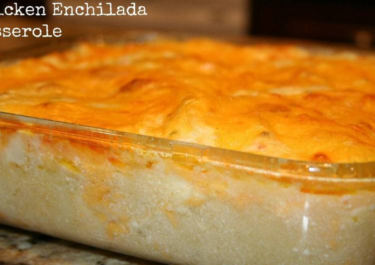 Easy Cheesy Chicken Enchilada Casserole