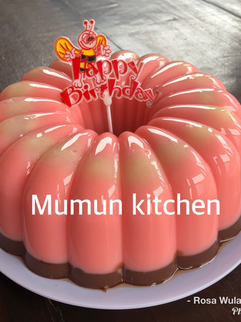 Langkah Mudah untuk Membuat Pudding lychee susu strawberry &amp; lapis coklat ala mumun Ekonomis Untuk Jualan