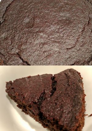 A picture of Eggless chocolate beetroot cake.