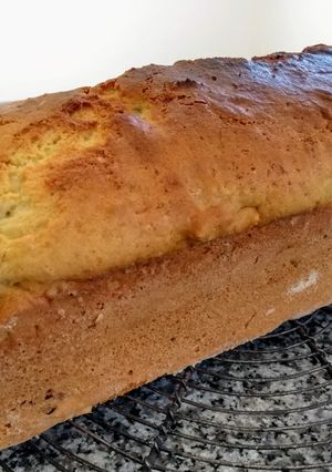 Una foto de Budín con nueces y chocolate