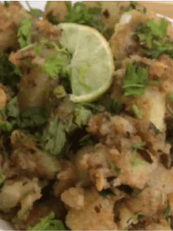 Simple Way Prepare Recipe Fried potatoes with water chestnut flour (Singhara aata) that is Can Pamper Your Tongue, So Delicious}