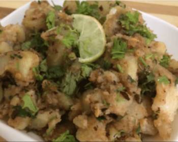 The New Way Prepare Recipe Fried potatoes with water chestnut flour Singhara aata Yummy