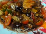 Bihun Goreng Sos Lada Hitam dan Cendawan
