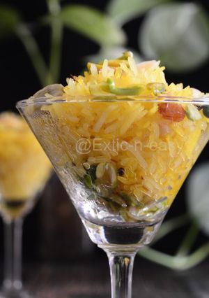 A picture of Mithe Chawal (Zarda Pulao).