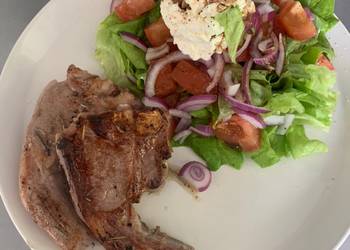 Easiest Way to Make Tasty Lamb and salad