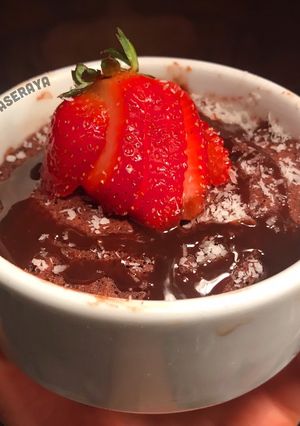 Una foto de Mug cake vegana de chocolate. Ig: @cocinacaseraya