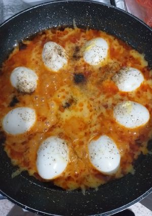 صورة لوصفة بيض مسلوق بطريقة تركية