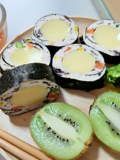 รูปของ อกไก่เต้าหู้ไข่ห่อสาหร่าย (อาหารคลีน)