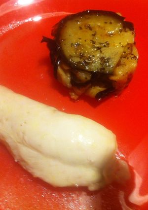 Foto di Cuore di petto di pollo con melanzana