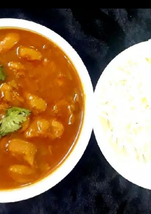 A picture of Rajma Chawal.