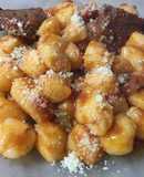 Ñoquis de papa y zapallo sin gluten