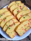 Tutti fruitti cake baked in pateela