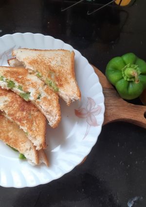 A picture of Capsicum mayonnaise sandwich.