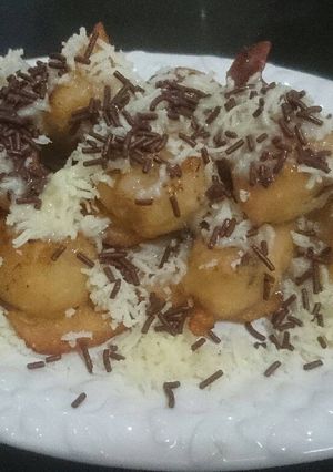 Foto resep Pisang goreng crispy tabur keju meises ples SKM 😋😉