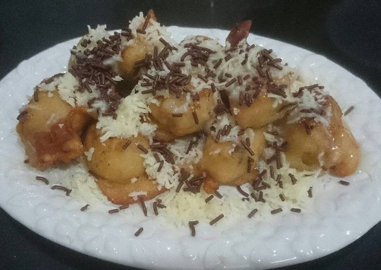 Pisang goreng crispy tabur keju meises ples SKM ππ