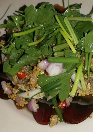 รูปของ ยำไข่เยี่ยวม้า​ ไข่แมงดาทะเล