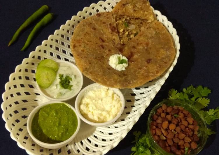 Easiest Way to Make Award-winning Chana paneer paratha