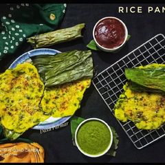 A picture of Traditional Gujarati Rice Panki.