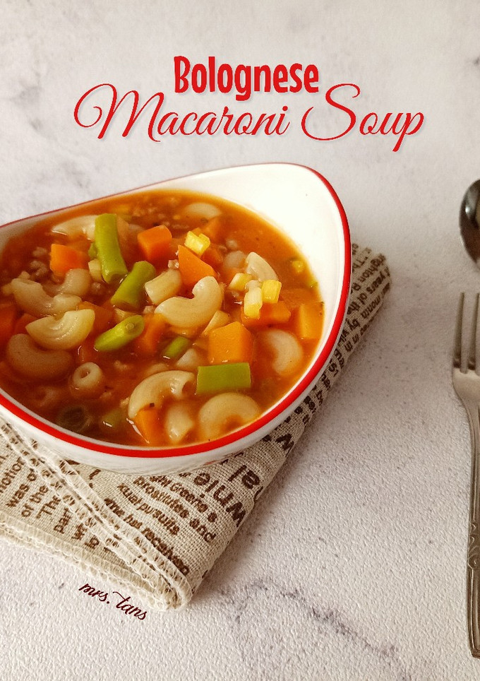 Foto resep Bolognese Macaroni Soup