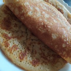 Vanilla yogurt pancakes A picture of Vanilla yogurt pancakes.