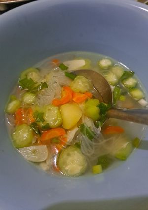 Foto resep Sayur sop bihun dan gambas