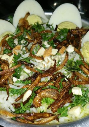 A picture of Egg Biryani.