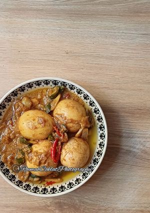 Foto resep Telur Masak Santan Cabai Hijau