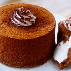 A picture of Fluffy Chocolate Chiffon Cake.