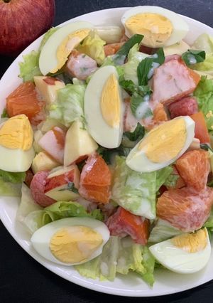 Hình của món 🥗 Salad rau quả 🍅🍊🍎 🥗.