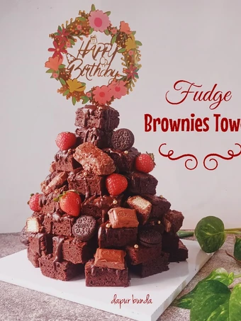 Langkah Gampang Menyiapkan Resep Fudge brownies tower yang Menggugah Selera Anti Ribet, Mantap Sekali