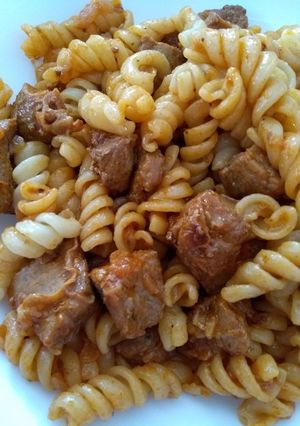 Una foto de Pastas con carne