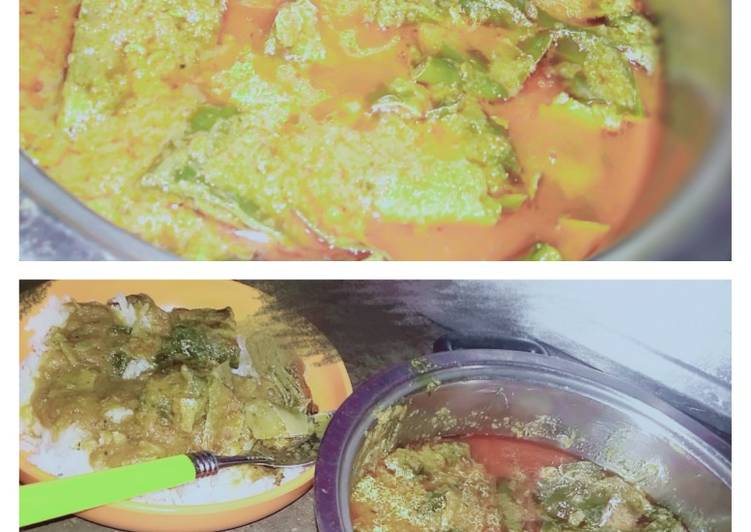How to Cook Gram flour Colocasia leave curry
