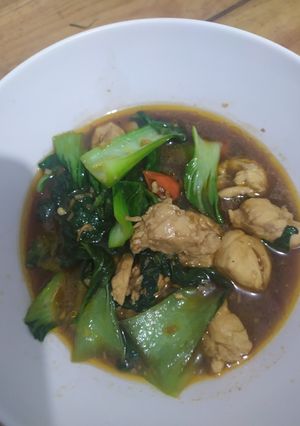 Foto resep Pakcoy ayam saus inggris