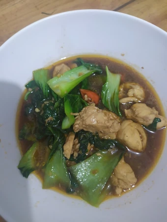 Easy Way Make Pakcoy ayam saus inggris the So Delicious Can spoil the tongue