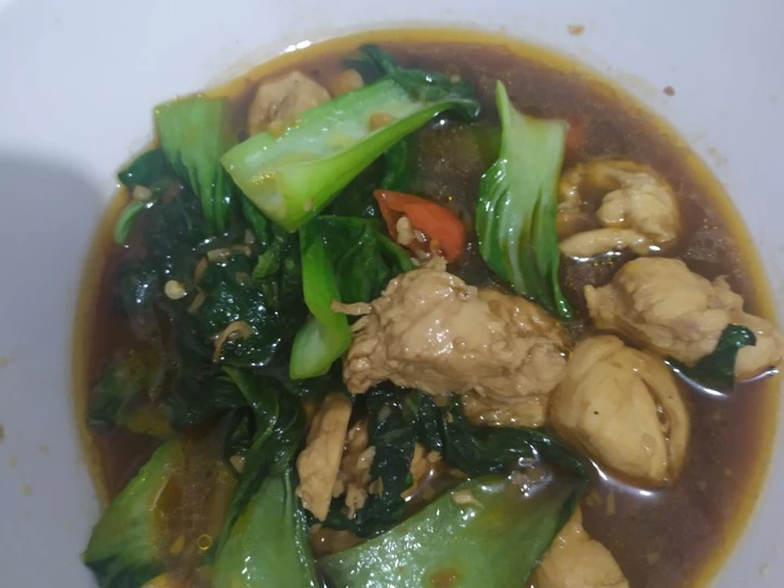 Easy Ways Prepare Recipes Pakcoy ayam saus inggris the Perfect Tasty.