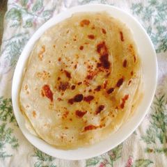 A picture of Theme challenge#coconut butter soft layered chapati challenge.