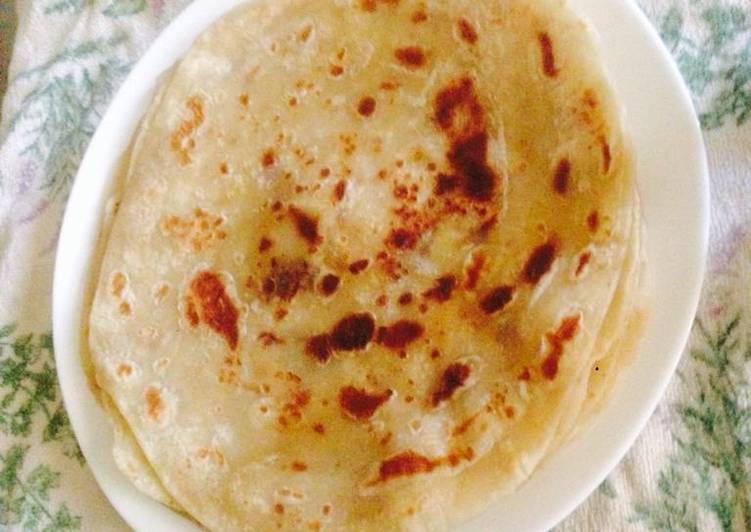 Theme challenge#coconut butter soft layered chapati challenge