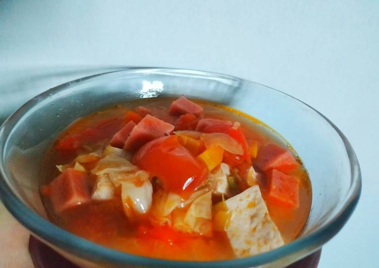 Langkah Mudah untuk Menyiapkan Sup Merah Tahu / Sup Tomat Anti Gagal