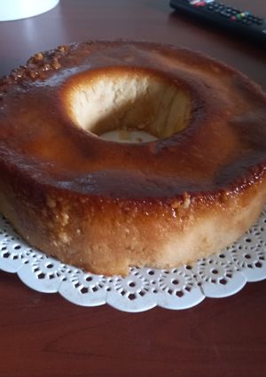 Una foto de Budín de pan muy rico
