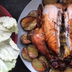 A picture of Roasted rosemary citrus chicken.