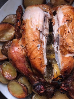 A picture of Roasted rosemary citrus chicken.