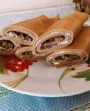 Печёночные блины с грибной начинкой