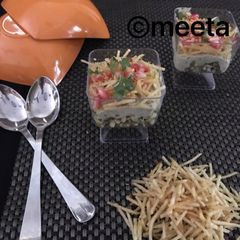 A picture of Aloo Salli Salad.