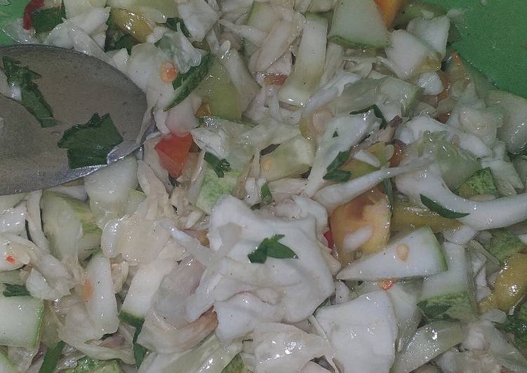 Resep Salad with dressing alakadarnya ala anak kos Super Lezat