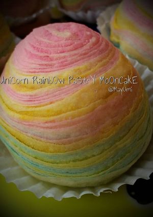 Foto resep Unicorn rainbow pastry mooncake