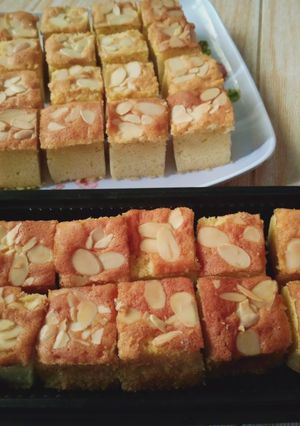 Foto resep Cake potong toping almond slice
