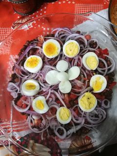 Una foto de Ensalada de porotos